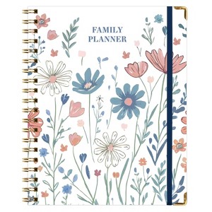 Undated Family Planner – 8.5" x 11" Weekly/Monthly Calendar for 5+ People, Meal Planning, Budgeting, Habit Tracker – Hardcover (Colorful Botanicals) - 1 of 4