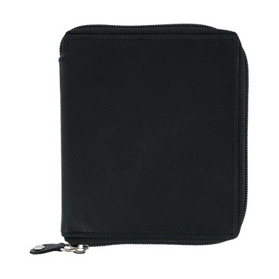 Ctm Men's Leather Zip-around European Inspired Wallet : Target