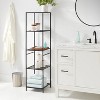 Short Bath Storage Tower Brushed Nickel Metal - Brightroom™ : Target