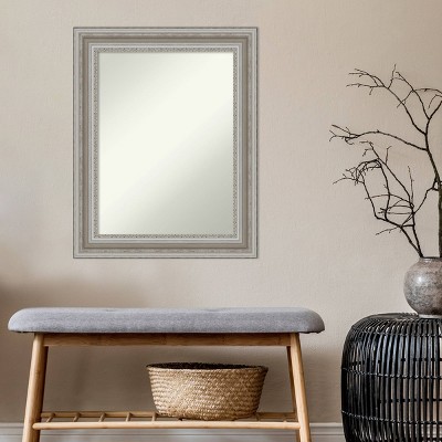 Parlor Silver Rectangular Bathroom Vanity Wall Mirror