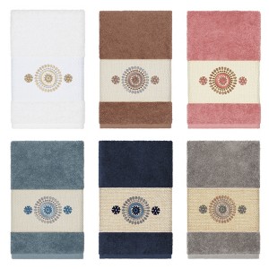 Linum Home Textiles 100% Turkish Cotton ISABELLE Embellished Towel Set - 1 of 3