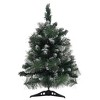 vidaXL Artificial Pre-lit Christmas Tree with Stands Green 2 ft PVC - image 2 of 4