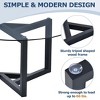 Modern Cocktail Table Round Glass Coffee Table, Base & Tempered Glass Top for Living Room, - 3 of 4