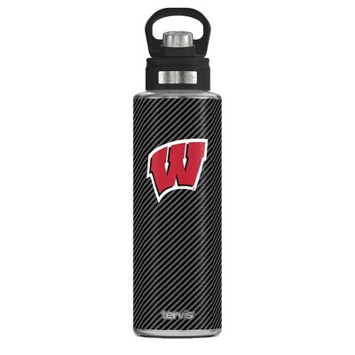 NCAA Wisconsin Badgers Carbon Fiber Wide Mouth Water Bottle - 40oz