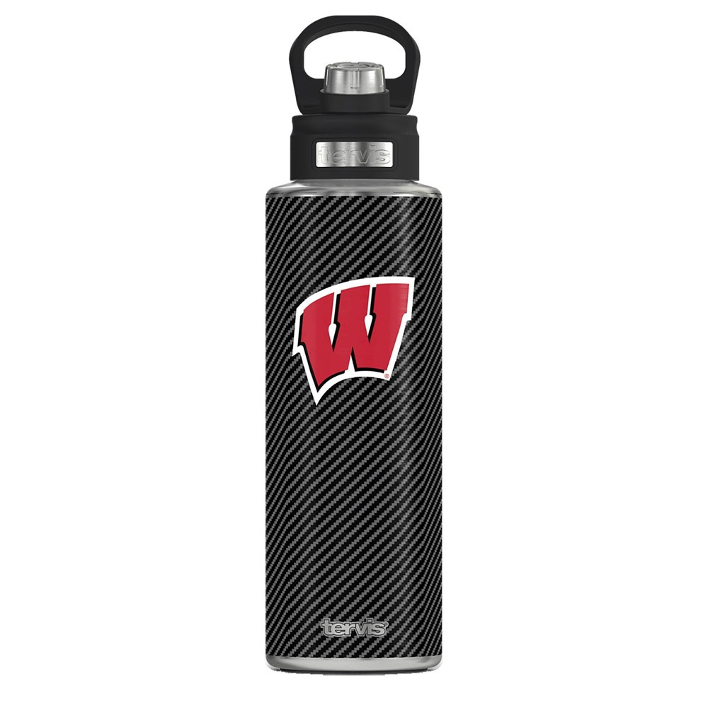 Photos - Water Bottle NCAA Wisconsin Badgers Carbon Fiber Wide Mouth  - 40oz