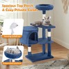 FDW 37 Inch Cat Tree Cat Tower Tall with Scratching Posts Cozy Condo Multi-Level Furniture Activity Center Cat Furniture for Indoor Cats - 4 of 4