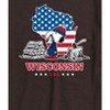 Men's - Peanuts - American Flag Wisconsin Snoopy Short Sleeve Graphic T-Shirt - 2 of 4