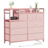 Dresser TV Stand with Power Outlet, Bedroom Dresser with 9 Drawers, Chest of Drawers for Living Room, Hallway - 3 of 4