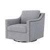 TOAOTBNBO Curved Recliner Accent Chair with 360° Swivel Base, Club Armchair with Soft Armrests Upholstered Mid-Century Bedroom Chair - 2 of 4