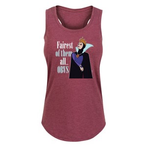 Women's - Disney Princess - Fairest of Them all Obvs Graphic Racerback Tank - 1 of 4