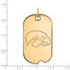 Black Bow Jewelry 14k Yellow Gold Plated Sterling Silver Iowa Hawkeyes NCAA Large Pendant - 2 of 3