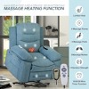 Coolbibila Modern Linen Fabric Upholstered Massage Recliner,Adjustable Massage Recliner Chair,Comfy Living Room Swivel Recliner Armchair - 3 of 4