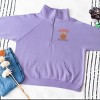 Embroidered Howdy Pumpkin - Women's Quarter Zip Fleece - 2 of 4