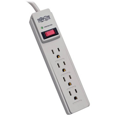 Tripp Lite Surge Protector Power Strip 120V 4 Outlet 4' Cord 450 Joule - Receptacles: 4 x NEMA 5-15R - 450J