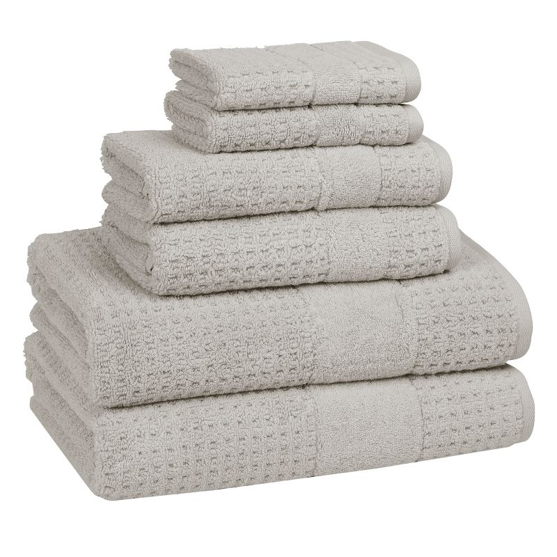 6pc Checkered Bath Towel Set - Cassadecor, 1 of 6