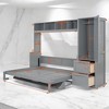 Mshliw Murphy Bed Wall Bed with Closet and Drawers, Foldable Space Saving Bed with Built-in Storage Shelves, Hidden Cabinet Bed - 4 of 4