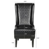 Lyngins Vintage High-Back Accent Chair, Modern High Wingback Chair, Faux Leather Living Room Chair with Birch Legs, Comfy Reading Chair/Sofa Chair - 3 of 4
