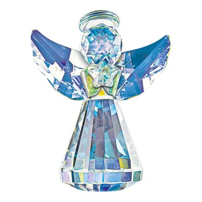 Collections Etc Beautiful Crystal Glass Angel Decoration