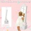 Kids Jewelry Cabinet with Full-Length Mirror,Freestand Mirror with Storage Drawers,Vanity Dress Up Mirror with Jewelry Organizer,46"Jewelry Armoire - 2 of 4