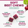 Heart Chews - Nitric Oxide & Energy Support with Beet Root Extract & Grape Seed Extract - Natural Non-GMO Beetroot Powder Antioxidant - 60 Count - 2 of 4