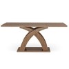 Resenkos Dining Table, Living Room Table,63" Dining Table, Modern Kitchen Table with Pedestal Base for 4-6 People,Brown - 3 of 4