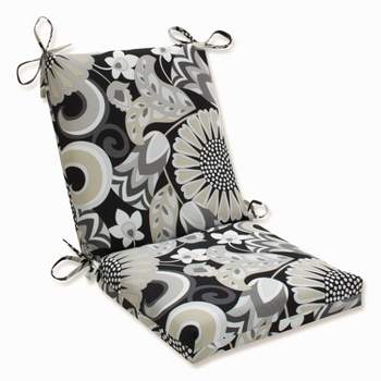 Outdoor/Indoor Sophia Graphite Squared Corners Chair Cushion - Pillow Perfect