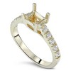 Pompeii3 Diamond Semi Mount Engagement Setting Mounting Gold Ring - 2 of 4