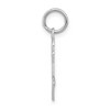 Black Bow Jewelry 14k White Gold Stemmed Rose Silhouette Charm - 2 of 4