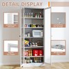 72"H Kitchen Cabinet Storage, Food Pantry Cabinet with Doors and 5 Adjustable Shelves White - 4 of 4
