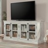 Sauder Barrister Lane TV Credenza for TVs up to 80" White Plank: Industrial Style Entertainment Center - 2 of 4