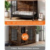 Garvee Wooden Dog Crate Furniture 27.2" with Double Doors, Removable Tray & Lockable Wheels – Compact Indoor/Outdoor Kennel for Small Breeds - 3 of 4
