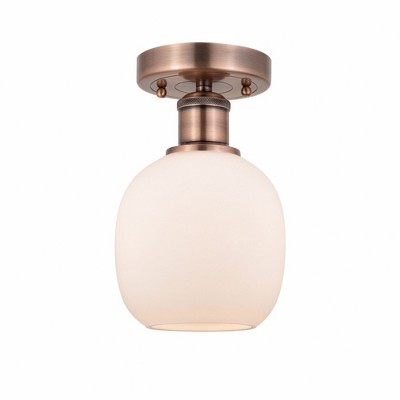 Belfast - 1 Light Flush Mount In Industrial Style-9.75 Inches Tall and 6 Inches Wide