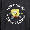 Women's - SpongeBob SquarePants - You Spin Me Round And Round Lightweight French Terry Wide Neck Long Sleeve Graphic Shirt - 2 of 4