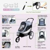 Petique Trailblazer Pet Jogger Stroller with Tire Pump up to 77LBS Space Gray - 2 of 4