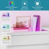 Modern 8 Drawer Dresser White Black Dresser with Deep Drawers Glass Top High Gloss Surface Storage Organizer Cabinet for Living Room - 4 of 4