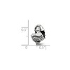 Black Bow Jewelry Sterling Silver 3D Mermaid Bead Charm - 2 of 3