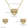 Gold-Tone Heart-Shaped Jewelry Set with Cubic Zirconia, Necklace and Earrings Set, Romantic Gift for Women, Daily & Special Occasions - 4 of 4