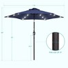Sonkuki 7.5 ft Outdoor LED Solar Lighted Patio Market Umbrella w/ Push Button Tilt - 3 of 4