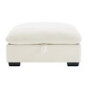 Corduroy Fabric Ottomans Footrest to Combine with 2 Seater Sofa, 3 Seater Sofa and 4 Seater Sofa, Beige Corduroy - 2 of 4