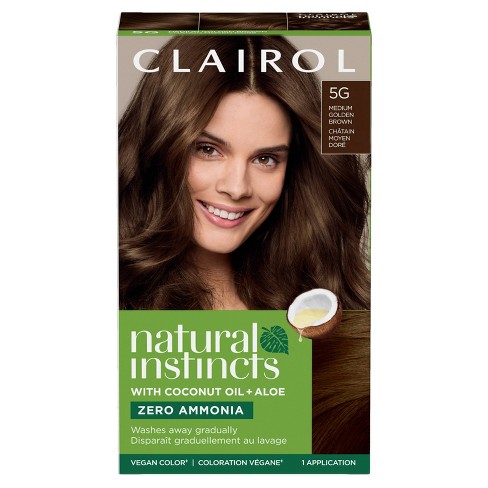 Natural Instincts Clairol Demi-permanent Hair Color Cream Kit - 5g Medium  Golden Brown, Pecan : Target