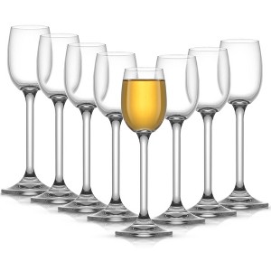 JoyJolt Saga Crystal Liquor Glasses - Set of 8 Cordial Shot Glasses  - 1.5 oz - 1 of 4