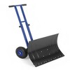 Heavy Duty Snow Shovel with Wheels, 5-Position Angle & Height Adjustable Handle, Sidewalk Yard Snow Plow, Driveway Snow Removal - 4 of 4