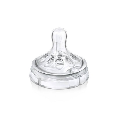 6m Size 4 Fast Flow 2-Pk Phillips Avent Natural Nipple 
