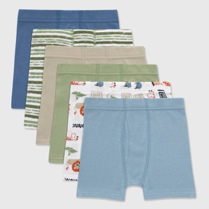 Hanes Toddler Boys' 6pk Organic Cotton Boxer Briefs - 1 of 2