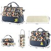 Racxily 5PCS Baby Nappy Diaper Bags Set Mummy Diaper Shoulder Bags w/ Nappy Changing Pad Insulated Pockets Travel Tote Bag - 4 of 4