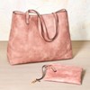 The Lakeside Collection Reversible Tote Plus Pouch - Blush/Mauve - 3 of 3