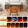 ZAFRO 1500W Infrared Electric Fireplace Stove with Remote, 8H Timer & 3D Flame. Freestanding Fast Heating Indoor Heater with Overheat Protection. - 2 of 4