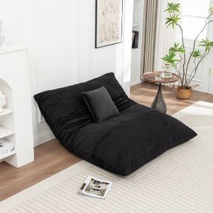 Kumasinova Bean Bag Chairs for Adults&Kids,Corduroy Floor Lounge Chair Indoor,Comfy Reading Nook Chair for Living Room,Balcony,Living Room Furniture - 1 of 4