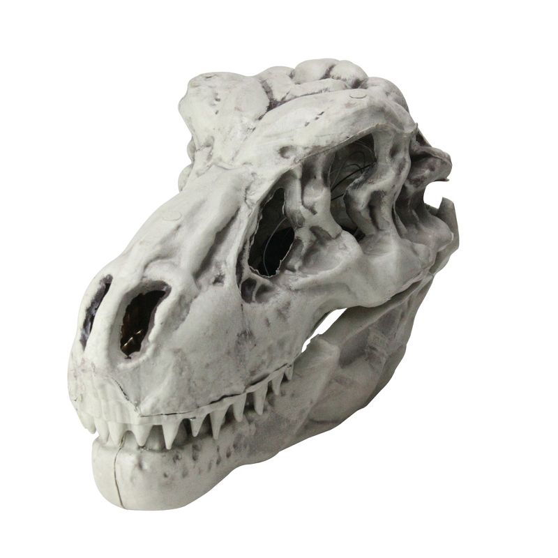 Northlight 17" Prelit with Sound Sonic T-Rex Skull Head Halloween Decoration - Gray/White, 1 of 5