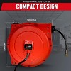 ReelWorks Mountable Retractable Air Hose Reel - 1/4" x 33'FT, 3' Ft Lead-In Hose, 1/4" NPT Connections - 3 of 4